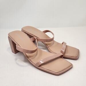 Jeffrey Campbell Jamm 3 Jelly Blush Pink Heeled Sandal Size 38 US 8 Slip On Shoe